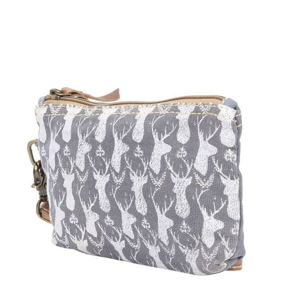 Canvas Deer Wristlet Pouch - Picture 2 of 4